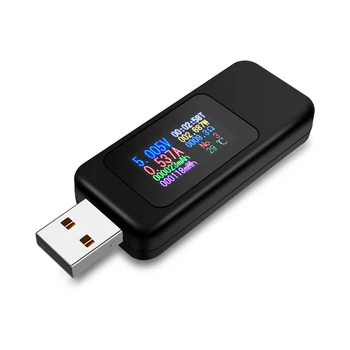 USB Srovės Testeris 4-30 V Įtampos Matuoklis Laiko Ammeter Skaitmeninis Ekranas Cut-Off Power Indikatorius Banko Įkroviklis Daugiafunkcį