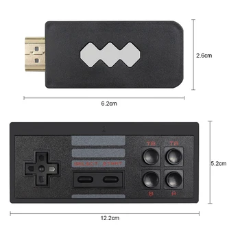 USB Wireless Handheld TV Vaizdo Žaidimų Konsolės Statyti 568 Klasikinis 8 Bitų Žaidimas mini Konsolės Dual Gamepad HDMI suderinamus Produkcija