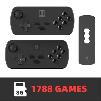 USB Wireless Handheld TV Vaizdo Žaidimų Konsolės Statyti 1700/3500+ Klasikiniai Žaidimai 4K Retro Žaidimų Konsolės Parama GBA/MAME