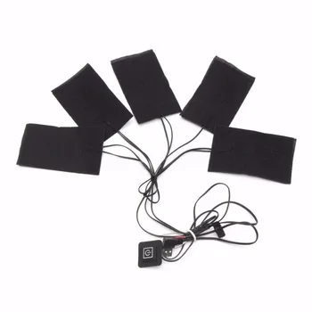 USB Įkrauti Šiltas Pasta Pagalvėlės Drabužius, Anglies Pluošto Šildymo kilimėlis Saugus Nešiojamieji Elektriniai Šildymo Šilčiau Pad 3 Pavara, Reguliuojamas
