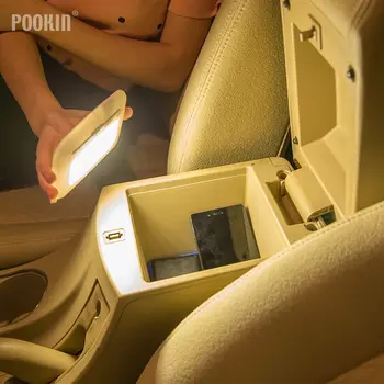 USB Įkrovimo Automobilių Skaitymo Lemputės Automobilis Labai Ryškus LED Touch Tipo Nakties Šviesos šaltai Balta Šiltai Balta Automobilio Stiliaus Žibintas