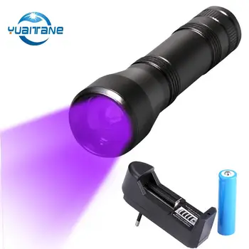 UV Žibintuvėlis UV L2/T6 baltos šviesos LED Žibintuvėlis Šviesos 5 Režimu Zoomable 395nm ultravioletinės Šviesos Lempos naudoja 18650 Bateriją