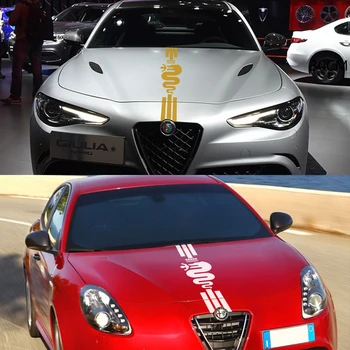 Už Alfa Romeo 159 147 GT Giulietta Stelvio 4C MITO 156 Giulia Sportiva Automobilių Reikmenys, Automobilių Gaubtu Lipdukai, Auto variklio Dangčio Lipdukai