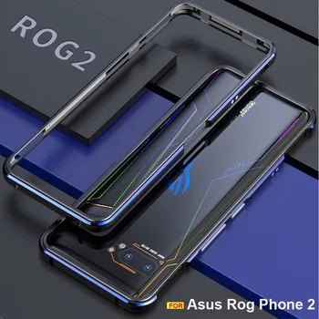 Už Asus Rog 2 ZS660KL atveju Originalus Prabangus Blizgus Aliuminio lydinio bamperis už Asus Rog2 ROG II ZS660KL padengti Rog telefonas 2 atvejai