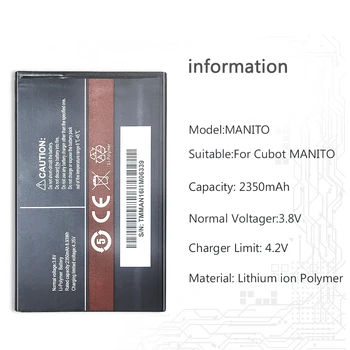 Už Cubot MANITO Išmaniųjų Telefonų Baterijas Cubot MANITO 2350mAh Baterija