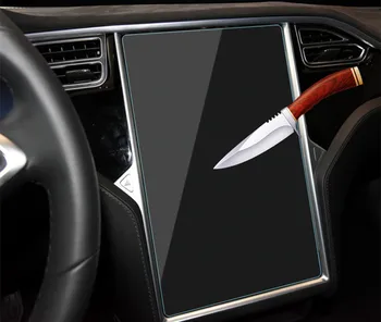 Už Tesla Model S X Centrinio valdymo naršymo jutiklinis ekranas GPS screen Protector, 17 colių prietaisų Skydelio apsauginės plėvelės Prietaisų skydelis