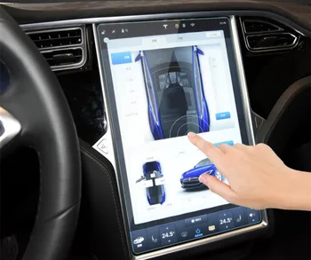 Už Tesla Model S X Centrinio valdymo naršymo jutiklinis ekranas GPS screen Protector, 17 colių prietaisų Skydelio apsauginės plėvelės Prietaisų skydelis
