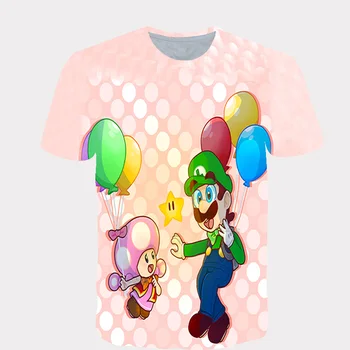 Vaikai 3D Mario Print T-marškinėliai, Drabužiai Berniukams, Mergaitėms, Summer Tee Viršuje, Rūbai Vaikams, Vaikų Drabužiai, Laisvalaikio T-shirt 2020 m.