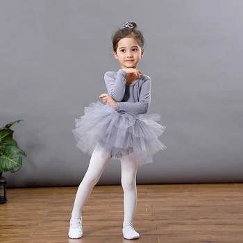Vaikai baleto tutu suknelė mados ilgomis rankovėmis mergaitėms šalis šokiai veiklos suknelė 2-9 Metų vaikams