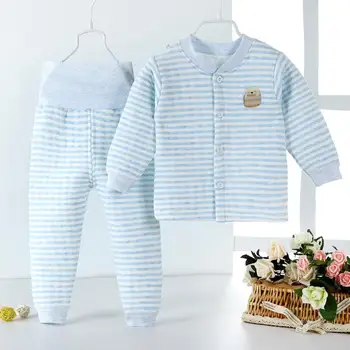Vaikai Šilumos Tiktų Žiemos Tirštėti Šiltų Drabužių, Kombinezonas Kūdikių Berniukų Medvilnės Megztinis Apatiniai Merginų Aukšto Juosmens Sleepwear Suit0-4Y