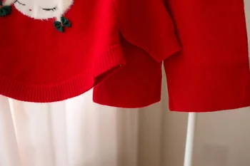 Vaikelis mergina Drabužių rinkinys Vaikams Vilnos Megztinis 2pieces Žiemą, Rudenį, apranga, viršutiniai drabužiai kostiumas mergaitėms Kalėdų kostiumas