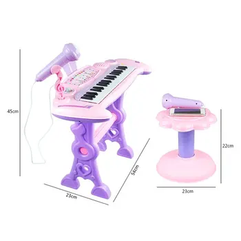 Vaikų 37 Pagrindiniai Elektroniniai Klavišiniai Pianinas Organų Žaislų Rinkinys Mikrofoną, Muzikos, Žaisti Vaikų Švietimo Žaislas Dovana