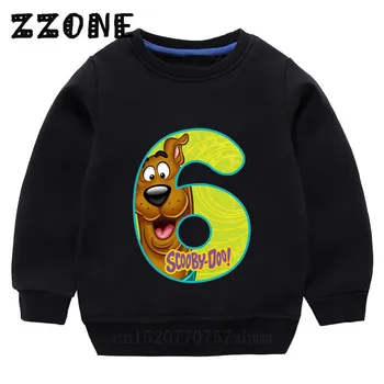 Vaikų Hoodies Vaikams, Cartoon Scooby Doo Skaičius 5-8 Juokinga Kūdikiams Susagstomi megztiniai Megztinis Viršūnes Mergaitės Berniukai Rudens Drabužiai,KYT2427