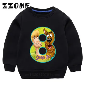 Vaikų Hoodies Vaikams, Cartoon Scooby Doo Skaičius 5-8 Juokinga Kūdikiams Susagstomi megztiniai Megztinis Viršūnes Mergaitės Berniukai Rudens Drabužiai,KYT2427