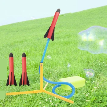 Vaikų Lauko Žaislai Pedalo Raketų Pistoletas Galia Paleidimo Raketų Ekstremalių Dangus-Grandymo Stomp Pradėti Veiksmų