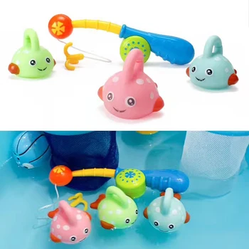 Vaikų plastikinių vandens žvejybos žaislas žiupsnelis vandens purškimo kablys keturias