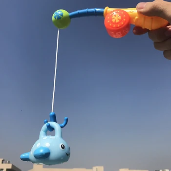 Vaikų plastikinių vandens žvejybos žaislas žiupsnelis vandens purškimo kablys keturias