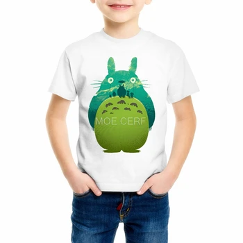 Vaikų Totoro Marškinėlius Kawaii Anime Totoro Spausdinimo T-shirt Mergaitė/Berniukas Juokingi Marškinėliai Vaikas Viršuje Tee Vasaros Minkštas Marškinėliai, C34-2