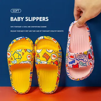 Vaikų vasaros šlepetės Kūdikių Animacinių filmų modelis Grindų Šeimos Batai Vaikams Namų Paplūdimio Šlepetės Mergaitės Berniukai atsitiktinis šlepetės 2021
