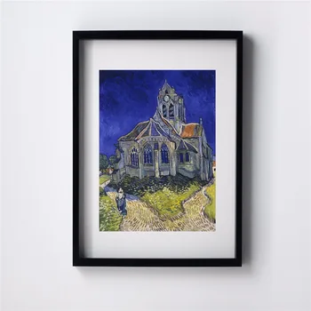 Van Gogh Bažnyčia ne Auvers 1890 Drobė Menas Spausdinti Tapyba, Plakatas Sienos Nuotraukas, Skirtą Kambarį Namuose Dekoratyvinės Sienų Dekoras be Rėmelio