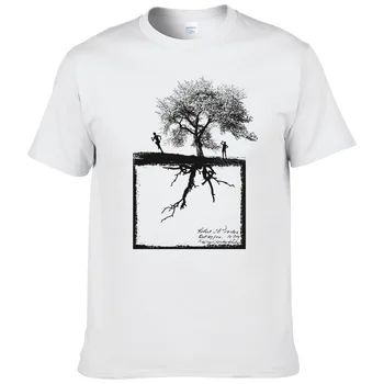 Vasaros Asmeninį vyriški t-shirt didelis medis ir paveikslas atspausdintas šukuotinės medvilnės marškinėliai cool tees vyras #181