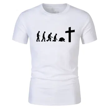Vasaros Dievas yra Meilė, Jėzus yra Nuostabi Komanda Jėzus Evoliucija tikri Vyrai Melstis Marškinėliai Krikščionių Marškinėliai Jėzaus Religinio Tikėjimo T-Shirt
