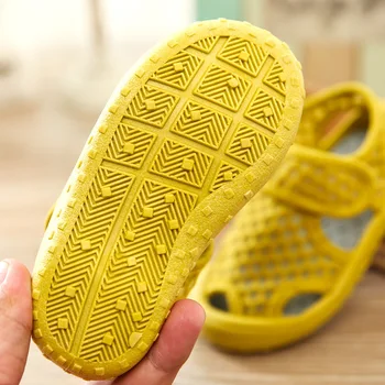 Vasaros nauja vaikų ju batai berniukų ir mergaičių, kūdikių kvėpuojantis sandalai beach batai tuščiaviduriai 1-7 metų