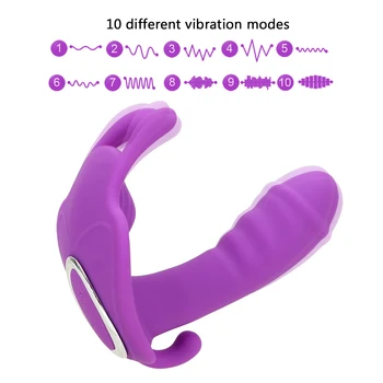 VATINE 10 Greičio Nešiojami Drugelis Dildo Vibratorius Vibruoja Kelnaitės Klitorio Stimuliatorius G Spot Massager Sekso Žaislai Moterims
