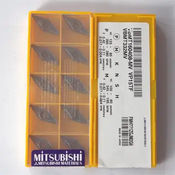 VBMT160408-V. VP15T CNC knivs Mitsubishi Originalių Padengtas Karbidu Išorės Tekinimo, Karpymo CNC Tekinimo Įrankiai VBMT160408-V. VP15T
