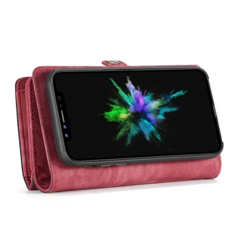 Verslo Nuimamas Piniginės Atveju iPhone, 11 Pro Max SE 2020 m. 12 Mini Odinis Telefono Maišelio Dangtelis, Skirtas 