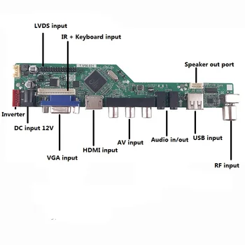 VGA AUDIO AV TV HDMI LCD LED 1 CCFL lempos vairuotojo Valdytojas, Valdybos LP154W01/LTN154X3-L03 1280X800 skydelį rinkinys ekranas