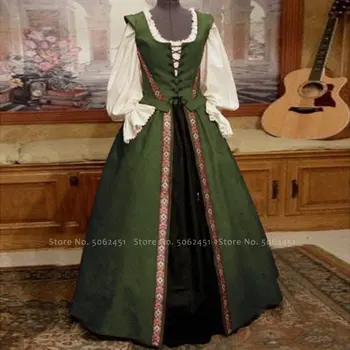 Viduramžių Ir Renesanso, Gotikos Retro Cosplay Kostiumai, Princesė Queen Victoria Palace Suknelė Moterims Karnavalas Šalies Veiklos Komplektai