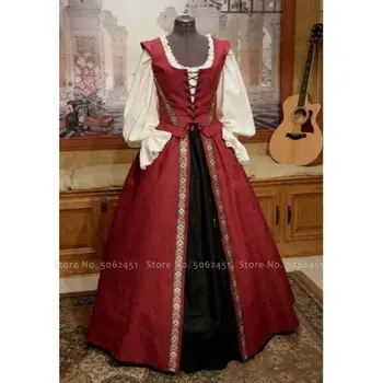 Viduramžių Ir Renesanso, Gotikos Retro Cosplay Kostiumai, Princesė Queen Victoria Palace Suknelė Moterims Karnavalas Šalies Veiklos Komplektai
