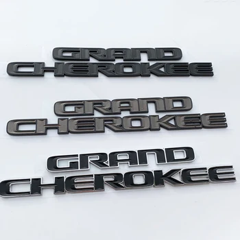 Vientisas Juodos Raidės Emblema Automobilių Stilius Šoninės Durys Lentele Įklija, Jeep Grand Cherokee Automobilių Aksesuaras, su Ryškiai Krašto