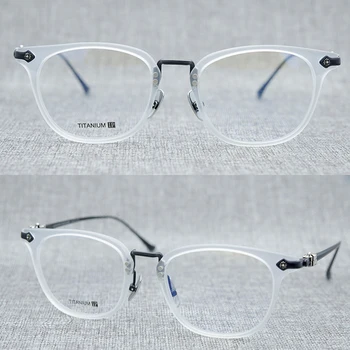 Vieną mados trumparegystė akinius, moterų mados gryno titano rėmo akiniai, vyrų klasikinis skaidrus objektyvas, vizija, akinių priežiūros