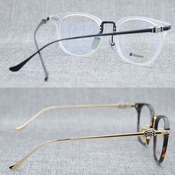 Vieną mados trumparegystė akinius, moterų mados gryno titano rėmo akiniai, vyrų klasikinis skaidrus objektyvas, vizija, akinių priežiūros