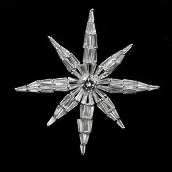 Viktorijos Antikvariniai Aišku, Apvalus Akmuo kupolo formos Batono Cut CZ šešiakampė Žvaigždė, Sagės Atominės Star Smeigtukai Hexagram Papuošalai Moterims