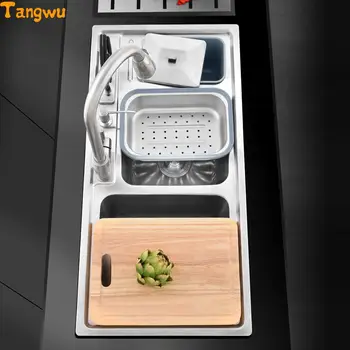 Virtuvės Kriauklės Tangwu virtuvės kriauklės su peiliu peilis, 304 nerūdijančio plieno Virtuvės Kriauklės