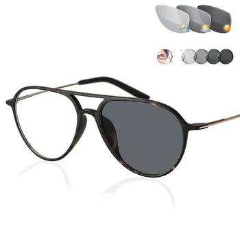Volframo Photochromic Skaitymo Akiniai Vyrų Presbyopia Akinių spalvos akiniai nuo saulės su dioptrijomis 1.0 1.25 1.5 1.75 2.0 2.5