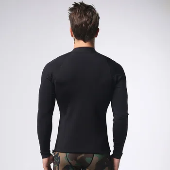 Vyrų sporto Salė 1,5 MM Neopreno marškinėliai ilgomis rankovėmis aukštos elastinga Vest Kūno Shaper Lieknėjimo Sportwear Viršūnės