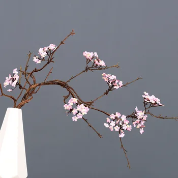 Vyšnių žiedų medžio šaką Dirbtinio Šilko gėlių Sakura Rotango Kudo rudenį namų Puošybai Namų stalo Dekoro netikrą gėlių
