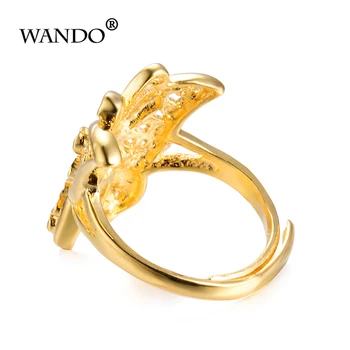 WANDO Aukso spalvos Etiopijos drugelis Žiedų, Eritrėja prancūzija Afrikoje, Italijoje Mados moterų, mergaičių, Kalėdų, Naujųjų Metų dovana jewewlry r65