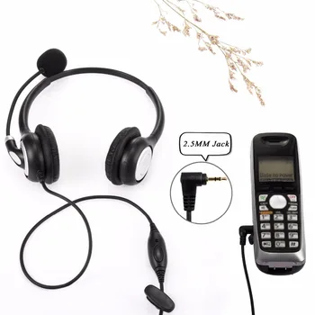 Wantek Arama Telefono laisvų Rankų įranga su Mikrofonu Laidinio Telefono Ausinės Panasonic Belaidžiai Telefonai Gigaset IP su 2.5 mm Jack Plius