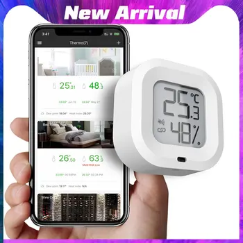 WiFi Belaidis Termometras su Drėgmėmačiu Smart Home Mini Bluetooth 5.0 Drėgmės, Temperatūros Jutiklio MĖLYNA APP Drėgmės Jutiklis