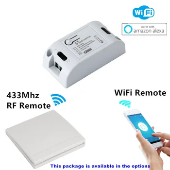 Wifi Smart Switch 433Mhz RF Imtuvas Protingo Namo Automatizavimo Modulis Belaidžio Nuotolinio valdymo Light Laikmatis Jungikliai 110V, 220V Dirbti su Alexa