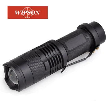 WIPSON Taktinis Mini Teleskopinis Zoom Žibintuvėlis, Šautuvas, Pistoletas Ginklas Šviesos
