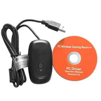 Wireless Gamepad PC Adapterio Žaidimų Valdiklis USB Imtuvas, skirtas Xbox 360 Konsolės Kompiuteryje su PC Tvarkyklės CD