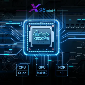 X96 mini plus Smart Android 9.0 TV Box Amlogic S905W4 Quad Core 4K Media Player 2.4 G&5G Wifi 