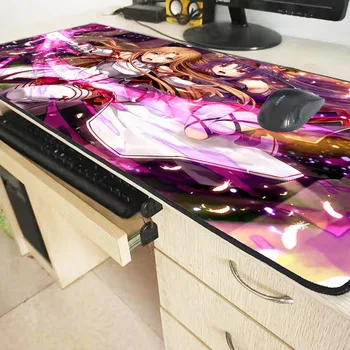 XGZ Anime Mergina Kardas Meno Internete, Klaviatūra, Žaidimų Didelis Fiksavimo Krašto Pelės kilimėliai Guminiai Pelės Patvarus Darbalaukio Kilimėlis už CSGO XL