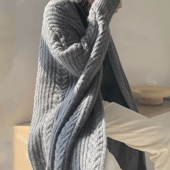 XITAO Kratinys Megzti Megztinis Solid Džemperis Moterims 2020 M. Rudens Žiemos Atsitiktinis Mados Stilius Temperamentas Moterų Drabužiai ZY1163